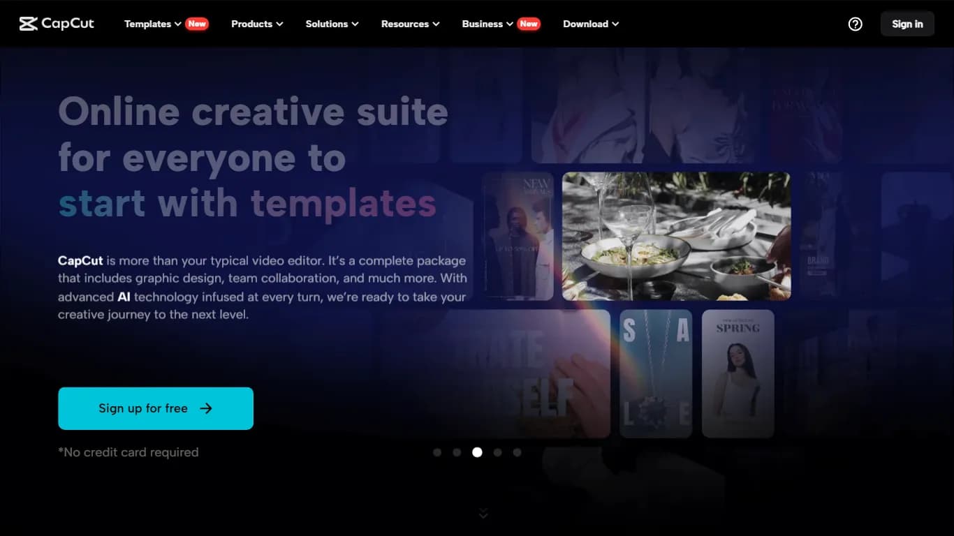 CapCut Online Creative Suite Image