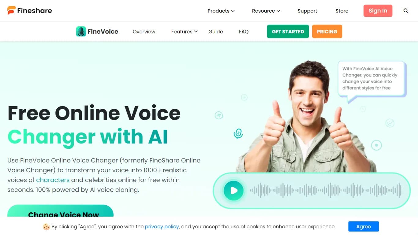 FineVoice AI Voice Changer Image